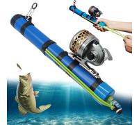 Fishing Catapult Rod, Slingshot Fishing Reel Gear, Multi-Functional Fish Tool, Saltwater and Freshwater Great Gear for Traveling (High-End Model)