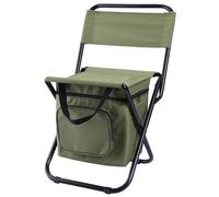 Fishing Chair with Cooler Insulated Bag Portable Backpack Chair Waterproof Folding Rucksack Seat Bag Anti-Slip Fishing Stool for Indoor Outdoor Hiking Picnic Travel Beach BB