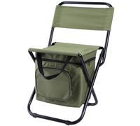 Fishing Chair with Cooler Insulated Bag Portable Fishing Stool Backpack Chair Waterproof Folding Chair Rucksack Seat Bag Anti-Slip Fishing Stool for Indoor Outdoor Hiking Picnic Travel Beach BBQ