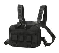 Fishing Chest Pack, Cloth Large Opening Chest Bag with Back Mesh, Multifunctional Vest Bags, Rig for Men and Boys, 20l, 24x16x6cm, Oxford Materials, Black, Khaki, Camouflage, Black, Refer to