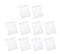 Fishing Cloth Bag 10pcs Non-Woven Fabric White Sacks with Strong Fabric Feature Designed for Handling Fish Guts