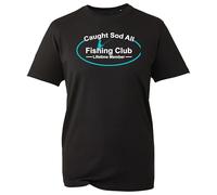 Fishing Club Life Time Member T-Shirt, Funny Caught Sod All Fishing Adventure Shirt, Gift for Fishing Lovers (Black, 4XL)