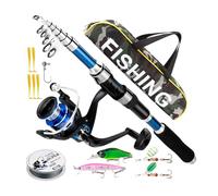 Fishing Combi, Fishing Rod Set with Reel and Bait, Indicator Bait Accessory Set with Carry Bag for Adults, Beginners, Fishing Travel