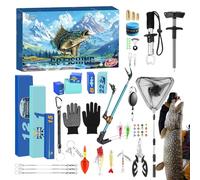 Fishing Countdown Calendar 2025-24 Days Christmas Calendar Fishing Accessories - Festive Advent Calendar Fishing Rod Holder Lip Gripper Hook Folder for Father Man Teenagers Him Boys - For Fishermen