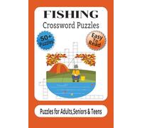 Fishing Crossword Puzzle Book: Easy to Read Print about Hunting, Wildlife, Camping and More I 6x9 inches, 120 pages I Gift for Vacations, Holidays and Relaxation