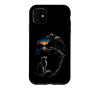 Fishing Crow Fish Lake Sunset Scene Angler Gift Case for iPhone 11