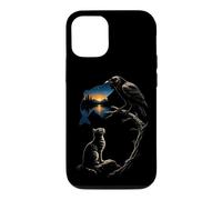 Fishing Crow Fish Lake Sunset Scene Angler Gift Case for iPhone 12/12 Pro