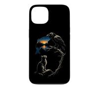 Fishing Crow Fish Lake Sunset Scene Angler Gift Case for iPhone 13