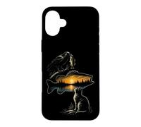 Fishing Crow Fish Lake Sunset Scene Angler Gift Case for iPhone 16 Plus