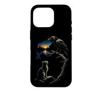 Fishing Crow Fish Lake Sunset Scene Angler Gift Case for iPhone 16 Pro