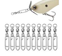Fishing Cut Float, 10 Catchers Fishing Snapping Shots, Saltwater Fishing Swivels, Fishing Swivel Snapshots, Stainless Steel - Catfish Swivels, Ball Bearing Swivels for Saltwater and Sweet