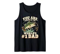 Fishing Dad Fathers Day Fishing Rod Worlds Number One #1 Dad Tank Top