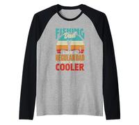 Fishing Dad Like A Regular Dad Only Much Cooler Fish Fisher Raglan Baseball Tee