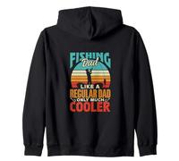 Fishing Dad Like A Regular Dad Only Much Cooler Fish Fisher Zip Hoodie