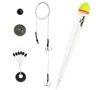 Fishing DEAD BAIT FLOAT for PIKE Kit Set - Float, 30lb Wire Trace, 50cm Handmade Rig, Size 4 Trebles, Swivel, Stopper, Rubber Beads- Ideal for Predators - ALL YOU NEED