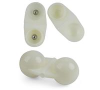Fishing Double Rattle Beads, 40pcs Catfish Fishing Rattle Bells Fish Bite Bait Alarm Catfish Rig Fishing Attractor Bell Beads Accessory for Luring Fish (Luminous White-40pcs)