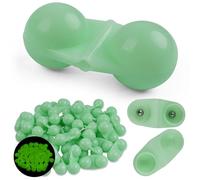 Fishing Double Rattles Beads Kit,40pcs Plastic Catfish Rig Rattles Bells Fishing Attractor Bell Beads Accessories for Catfishing Striper Bass Pompano