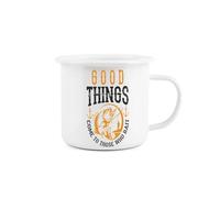 Fishing Enamel Mug - Good Things Come to Those who Bait - Camping Novelty Durable Hot Drinks Outdoor Cup for Fishing Travel Picnics Hiking