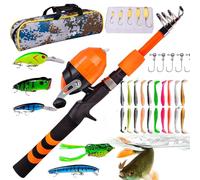 Fishing Equipment for Les 8-14, Fishing Pole for | Telescopic Kit Portable Comfortable Kit - Accessories, Rod Combos and Reels for Survival, Coura Breakdowns