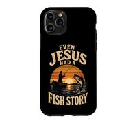 Fishing Even Jesus Had A Fish Story Funny Angler Gift Case for iPhone 11 Pro