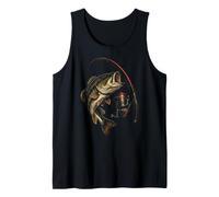 Fishing Evolution of Man Funny Bass Angler Gift Tank Top