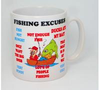 Fishing Excuses Ceramic Mug Great Funny Novelty Gift