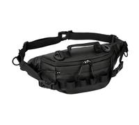 Fishing Fanny Pack, Waterproof Fanny Pack, Multifunctional Fanny Bag, Outdoor Fishing Bag with Multifunctional and Spacious Storage 14.96 x 6.69 x 3.54 Inches for Outdoor Adventures (1 Piece), Black,