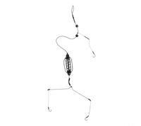 Fishing Feeder Rig Set with Bait Cage and Hook for Carp, Designed for Long Distance Casting and Simple Attachment to Main Line (40g)