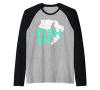 Fishing Fisherman Saltwater Fisher Fish Catcher Raglan Baseball Tee
