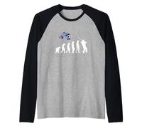 Fishing Fishing Rod Fishing Pole Evolution Fly Fishing Raglan Baseball Tee