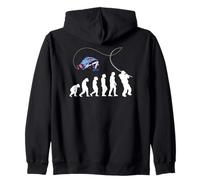 Fishing fishing rod fishing pole EVOLUTION fly fishing Zip Hoodie