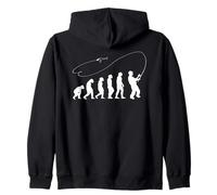 Fishing fishing rod fishing pole EVOLUTION fly fishing Zip Hoodie