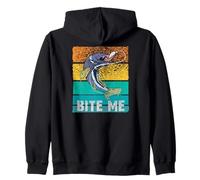 Fishing fishing rod fishing pole Pike BITE ME fishing Zip Hoodie