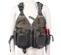 Fishing Float Jacket Multi-Pocket Design High Buoyancy Lightweight with Detachable Foam for Kayak Canoe Boating Water Sports Lake River Use(Groen)