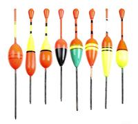 Fishing Float Set 8pcs with Rigged Line Kits for Accurate Bite Detection High Visibility Floats Suitable for Freshwater and Inshore Use Foam Plastic (Line set of 4 pieces)
