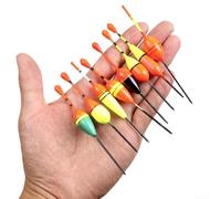 Fishing Float Set 8pcs with Rigged Line Kits for Accurate Bite Detection High Visibility Floats Suitable for Freshwater and Inshore Use Foam Plastic (Floating set 8 pcs)