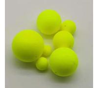 Fishing Floats 10pcs Foam Ball Beads Strike Indicators 15mm Buoys for Rock Beach Lake and Boat Fishing with Guide Ring Variants (Type B Yellow)