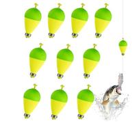 Fishing Floats Set | 10 Pieces Floating Assemblies with a Weight - Trout Floats - for Outdoor Pool, Boat, Surfcasting, Lake, Pond, Stream