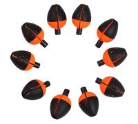 Fishing Floats Set of 10, Depth Adjustable Bobbers for All Fish Types, Ideal for Various Fishing Techniques (Orange)