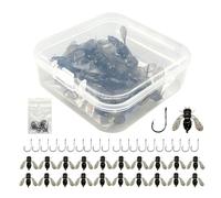 Fishing Fly Lures - Multi Species Bait Pack, Hooked Assortment | Salmon Pike Trout Attracting Gear, Lightweight Floating Design Feature, Easy Cast Setup Supporting Beginner To Expert Anglers Product