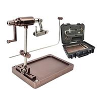 Fishing Fly Tying Vise Kit with 360° Rotation, Bobbin Holder, Storage Box, Basic Tools - Universal Station for Hook Tying and Preparation