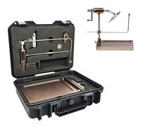 Fishing Fly Tying Vise, with 360 Degrees Rotation, Bobbin Holder, Storage Box and Basic Tools, Universal Binding Station for Hook Tying and Preparation, Making Fishing Flies Jigs Lures