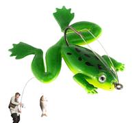 Fishing Frog Lure - Floating 5.5 cm 5 g Soft | Realistic Imitation Swimmer | Bait Hook for Pike Trout Black Sea