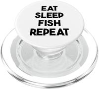 Fishing Funny - Eat Sleep Fish Repeat PopSockets PopGrip for MagSafe