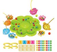Fishing Game - 5/7 Inch Fishing Games, Magnetic Fishings Game, Wooden Fish Educational Toys | For Birthday, Party, Christmas Stocking Filler (70 Materials)