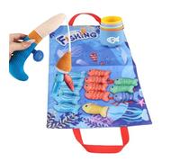 Fishing Game - Cloth Color Sorting Fishing Game,Interactive Educational Toy with Stacking Cups Sensory Learning for Preschool Water Kids Bathtub Party Pool Toddler