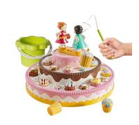 Fishing Game for - Electric Magnetic Musical Cake Interactive Toys | Fishing Board Game | for Kindergarten Class Home Instruction Travel And Home Early Childhood And