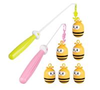 Fishing Game for Kids,Fishing Toy for Kids,Cute Cartoon Bee Shape Fishing Toy - 6 Bee Shaped Swinging Fish and 2 Telescopic Magnetic Toys
