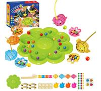 Fishing Game for Kids, Magnetic Bee Bean Picking Game, Interactive Educational Playgame Toy for Home Playtime Girl Travel Boy School Preschoolers Develop Skills