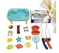 Fishing Game for Kids - Magnetic Educational Duck Toys with 2 Rods,Fish Catching Game,for Parent-Child Interaction Travel Home Pool Yard Patio Garden Classroom Early Childhood